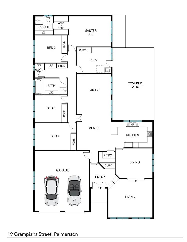 Floorplan of Homely house listing, 19 Grampians Street, Palmerston ACT 2913