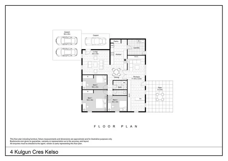 Floorplan of Homely house listing, 4 Kulgun Crescent, Kelso QLD 4815