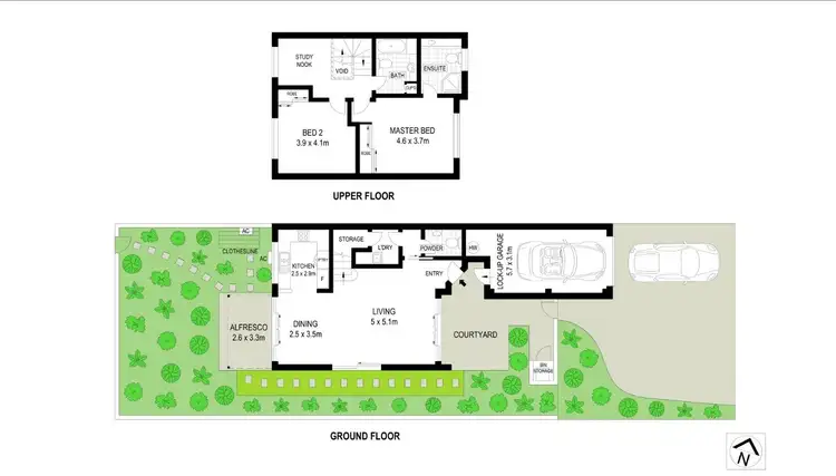 Floorplan of Homely townhouse listing, 24/100 Cotlew Street East, Southport QLD 4215