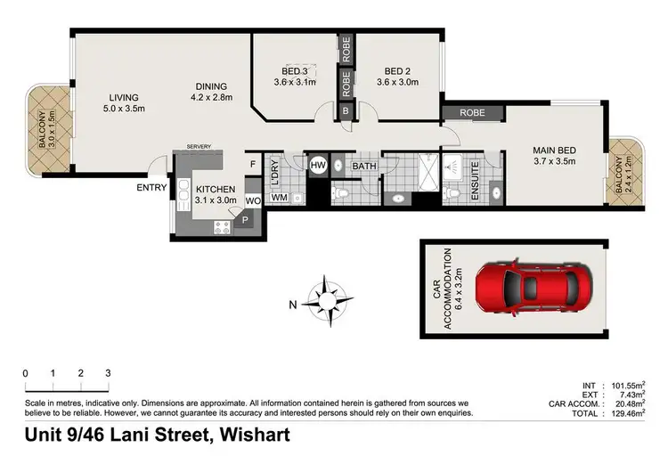 Floorplan of Homely apartment listing, 9/46 Lani Street, Wishart QLD 4122