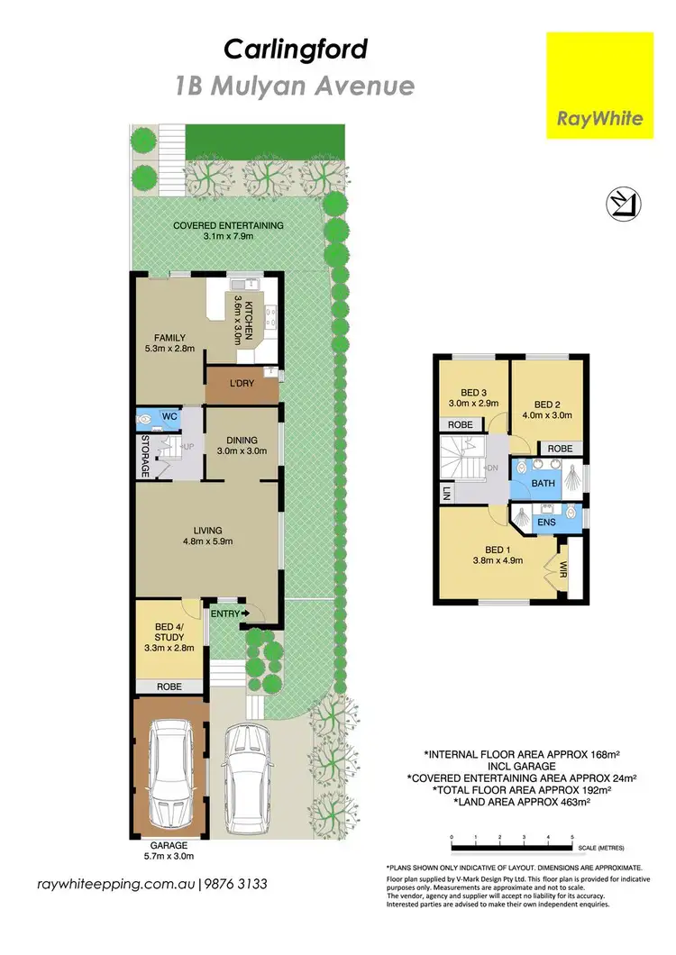 Floorplan of Homely semi-detached listing, 1B Mulyan Avenue, Carlingford NSW 2118