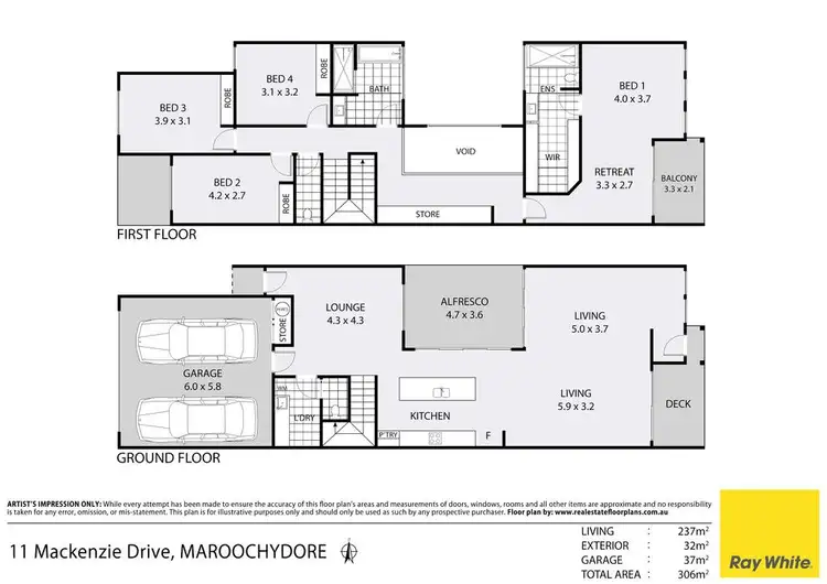 Floorplan of Homely house listing, 11 Mackenzie Drive, Maroochydore QLD 4558
