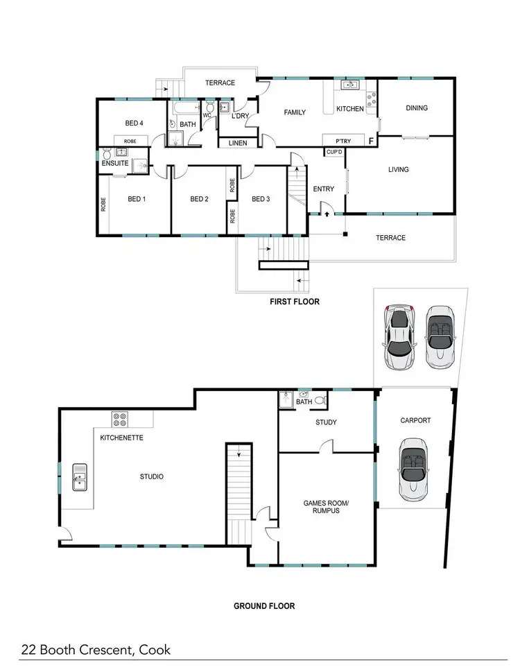 Floorplan of Homely house listing, 22 Booth Crescent, Cook ACT 2614