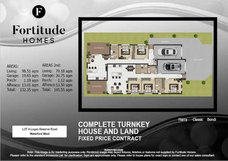 Floorplan of Homely semi-detached listing, 1 & 2/16 Muchow Road, Waterford West QLD 4133