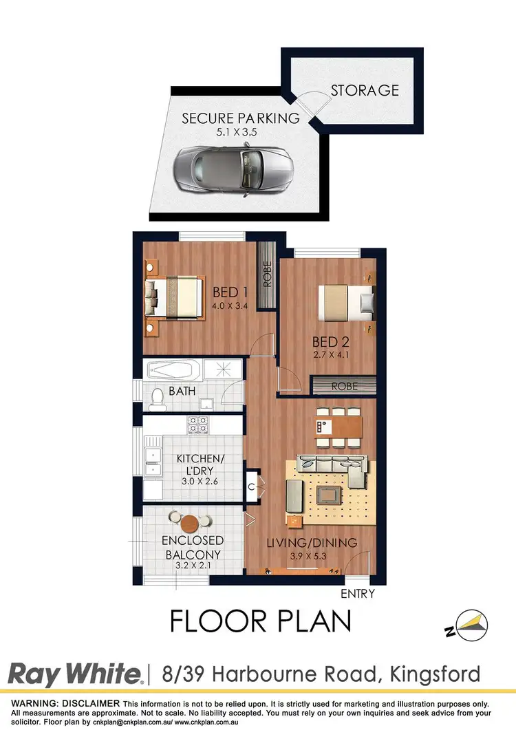Floorplan of Homely apartment listing, 8/39 Harbourne Road, Kingsford NSW 2032