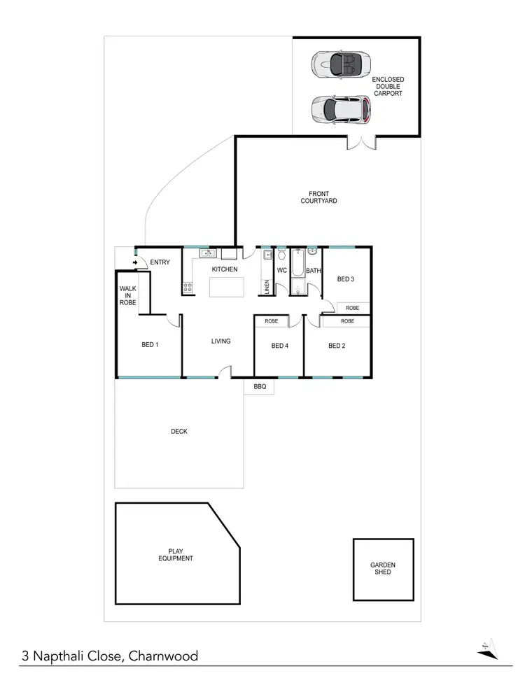 Floorplan of Homely house listing, 3 Napthali Close, Charnwood ACT 2615