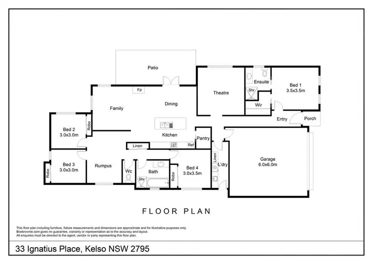 Floorplan of Homely house listing, 33 Ignatius Place, Kelso NSW 2795