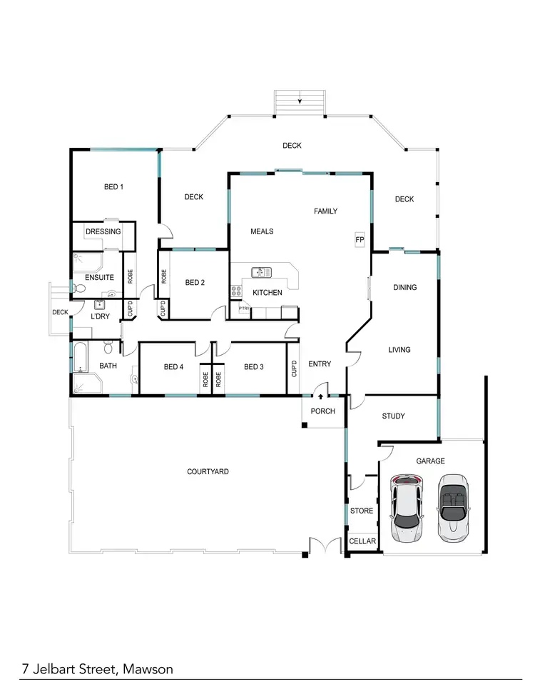 Floorplan of Homely house listing, 7 Jelbart Street, Mawson ACT 2607