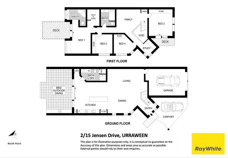 Floorplan of Homely semi-detached listing, 2/15 Jensen Drive, Urraween QLD 4655