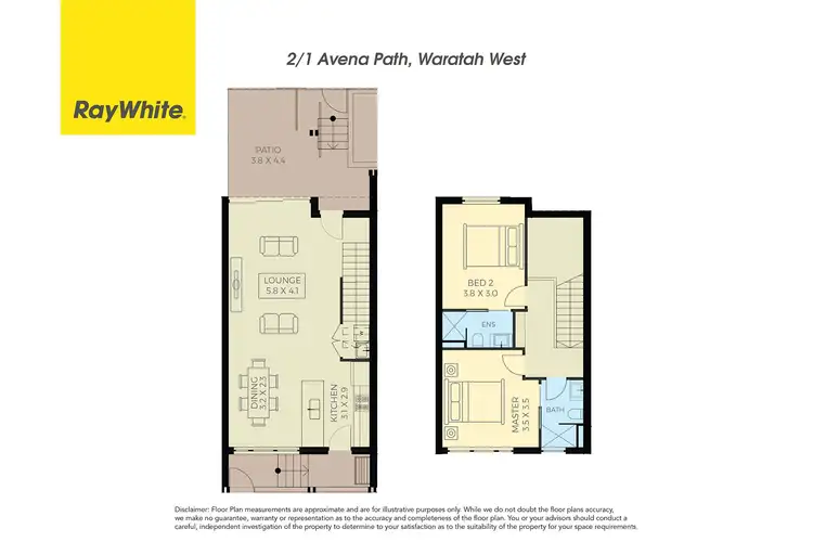 Floorplan of Homely townhouse listing, 2/1 Avena Path, Waratah West NSW 2298