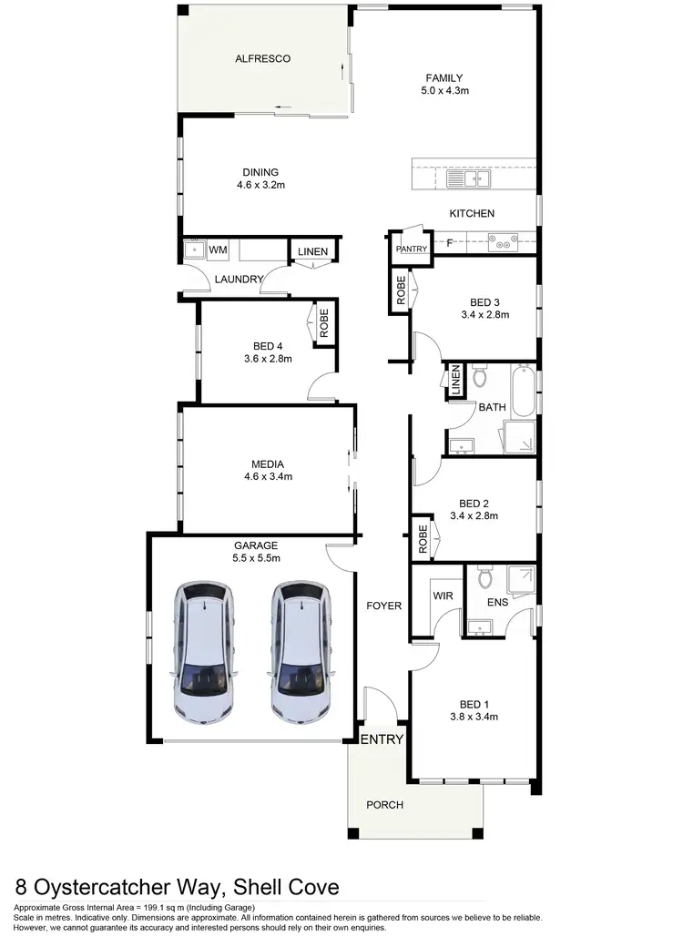 Floorplan of Homely house listing, 8 Oystercatcher Way, Shell Cove NSW 2529
