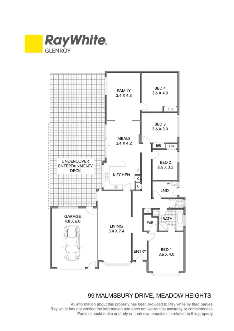 Floorplan of Homely house listing, 99 Malmsbury Drive, Meadow Heights VIC 3048