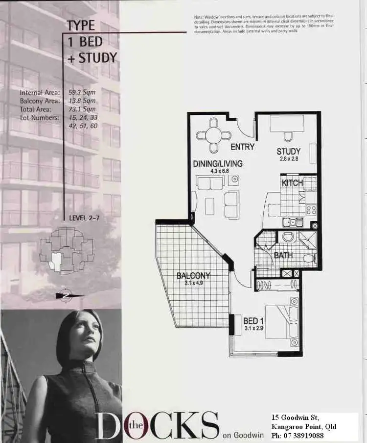 Floorplan of Homely apartment listing, 24/15 Goodwin Street, Kangaroo Point QLD 4169
