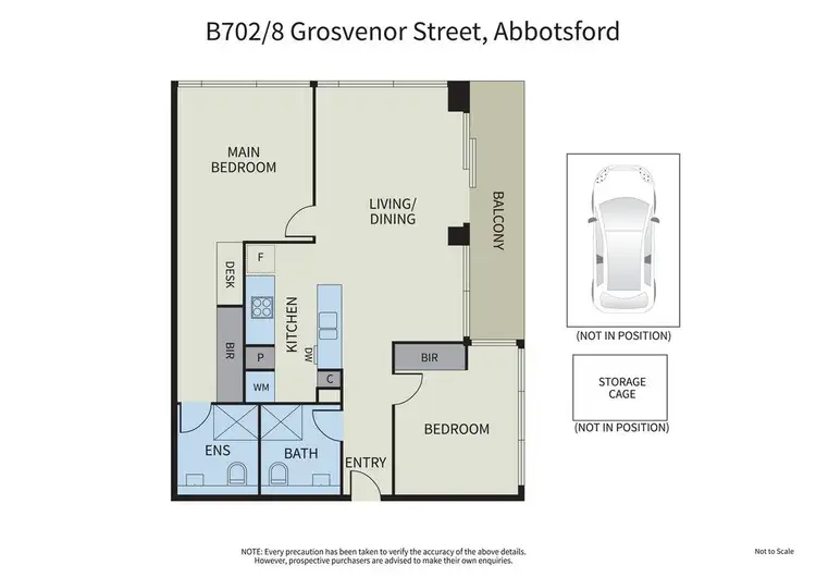 Floorplan of Homely apartment listing, B702/8 Grosvenor Street, Abbotsford VIC 3067