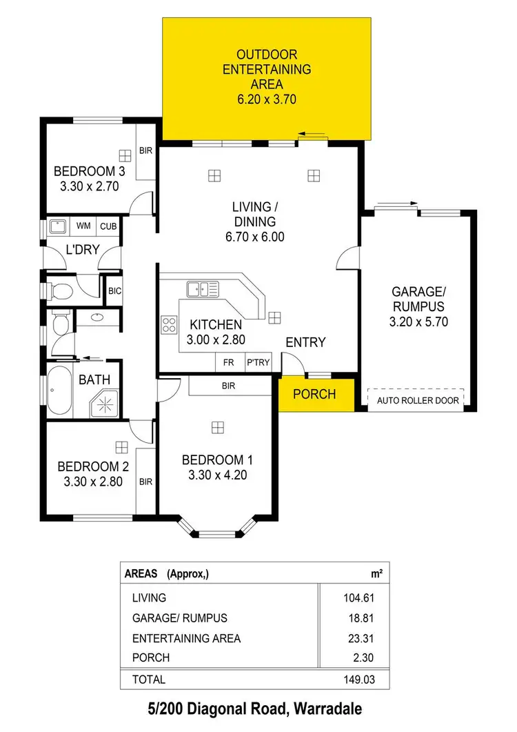 Floorplan of Homely unit listing, 5/200 Diagonal Road, Warradale SA 5046