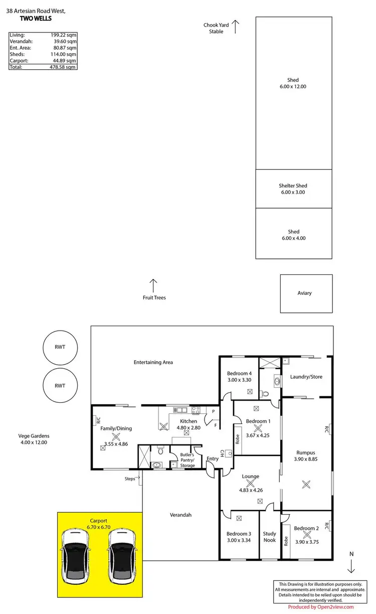 Floorplan of Homely house listing, 38 Artesian Road West, Two Wells SA 5501