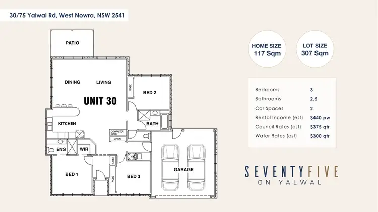 Floorplan of Homely house listing, 30/75 Yalwal Road, West Nowra NSW 2541