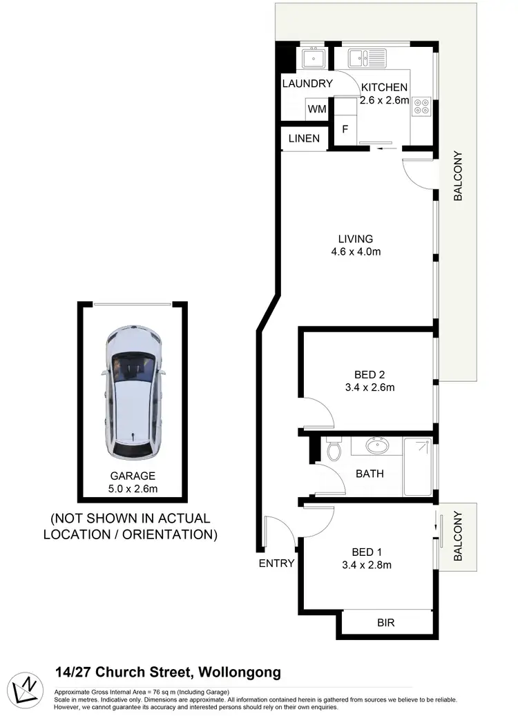 Floorplan of Homely unit listing, 14/27 Church Street, Wollongong NSW 2500
