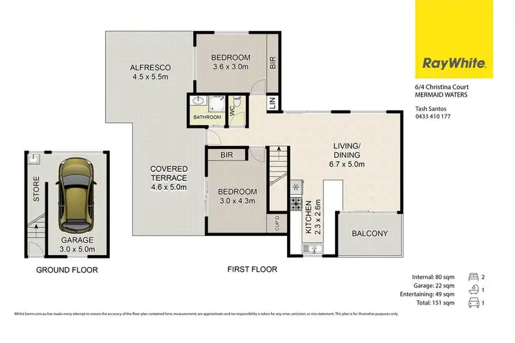 Floorplan of Homely unit listing, 6/4 Christina Court, Mermaid Waters QLD 4218