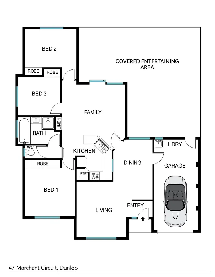 Floorplan of Homely house listing, 47 Marchant Circuit, Dunlop ACT 2615