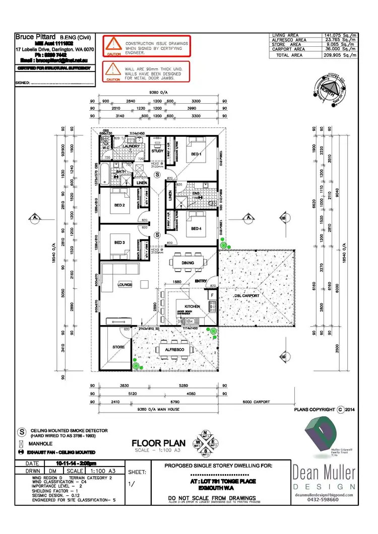 Floorplan of Homely house listing, 5A Tonge Place, Exmouth WA 6707