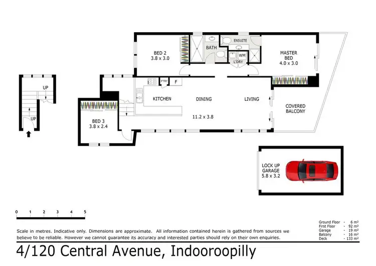 Floorplan of Homely apartment listing, 4/120 Central Avenue, Indooroopilly QLD 4068