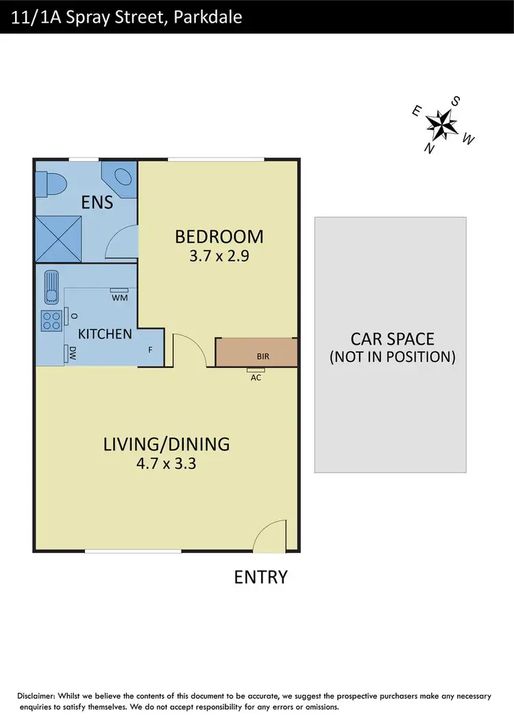 Floorplan of Homely apartment listing, 11/1A Spray Street, Parkdale VIC 3195