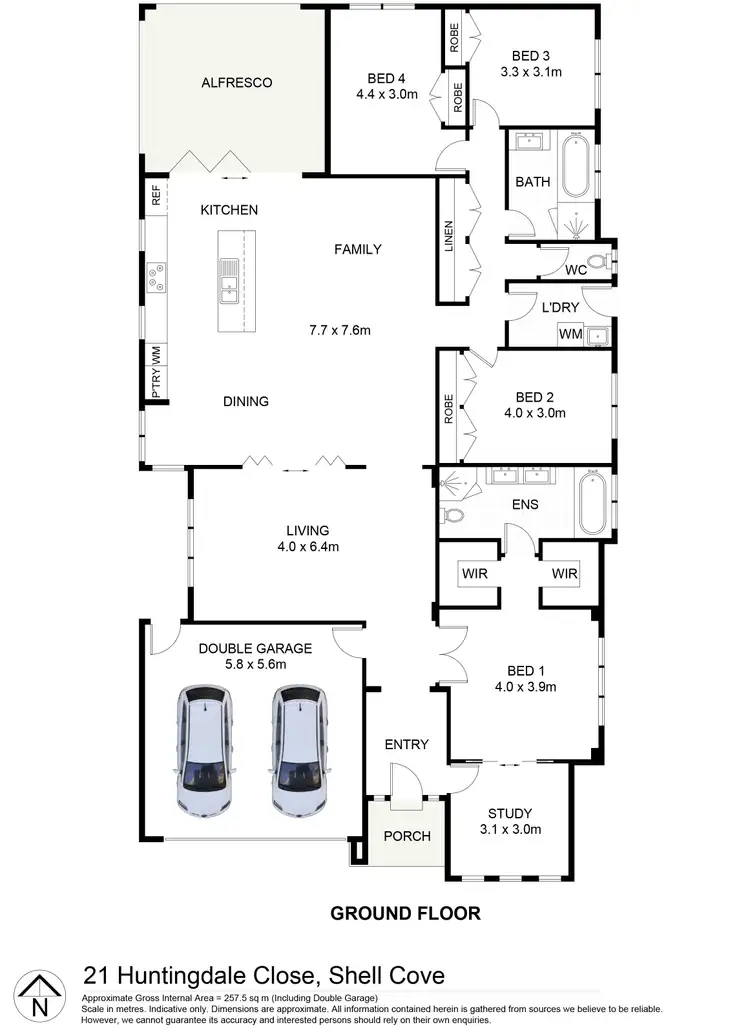 Floorplan of Homely house listing, 21 Huntingdale Close, Shell Cove NSW 2529