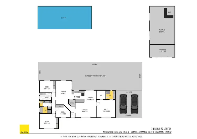 Floorplan of Homely house listing, 315 Hayman Road, Lewiston SA 5501