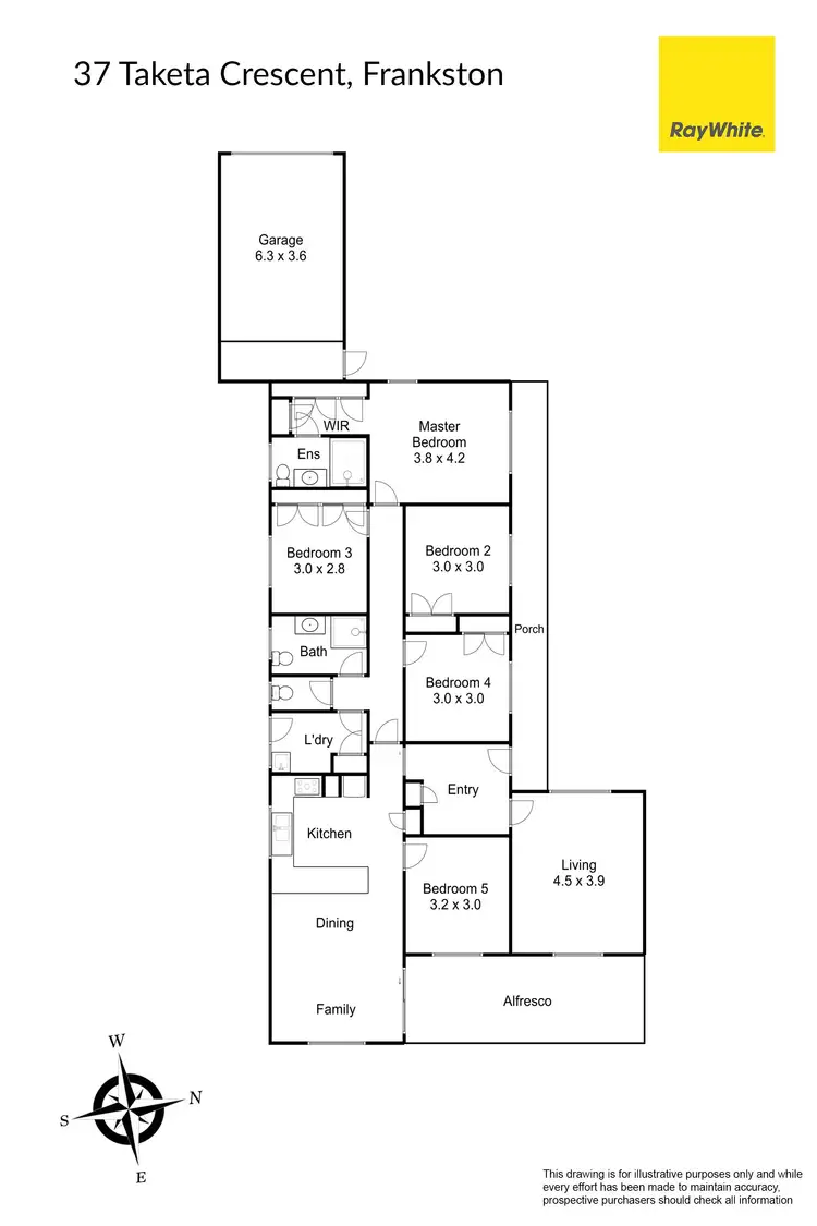 Floorplan of Homely house listing, 37 Taketa Crescent, Frankston VIC 3199