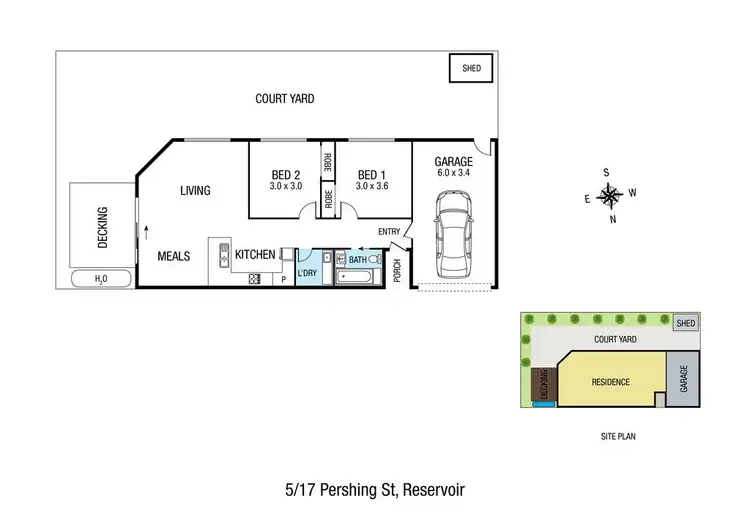 Floorplan of Homely townhouse listing, 5/17 Pershing Street, Reservoir VIC 3073
