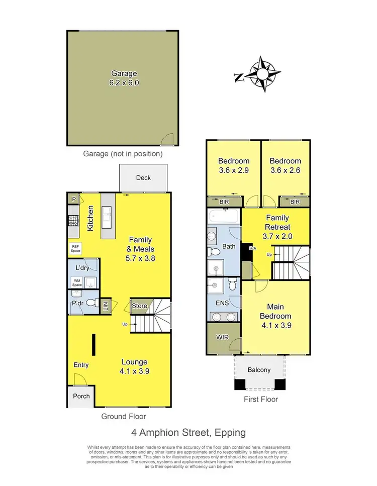 Floorplan of Homely townhouse listing, 4 Amphion Street, Epping VIC 3076