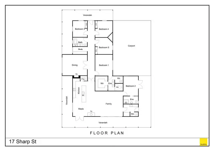 Floorplan of Homely house listing, 17 Sharp Street, Yarrawonga VIC 3730