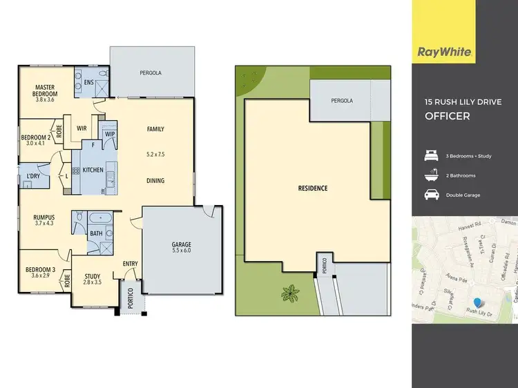 Floorplan of Homely house listing, 15 Rush Lily Drive, Officer VIC 3809