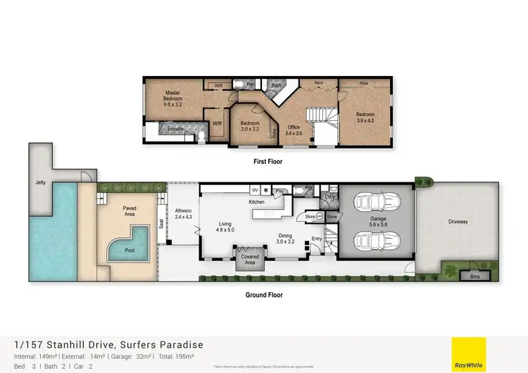 Floorplan of Homely house listing, 1/157 Stanhill Drive, Chevron Island QLD 4217