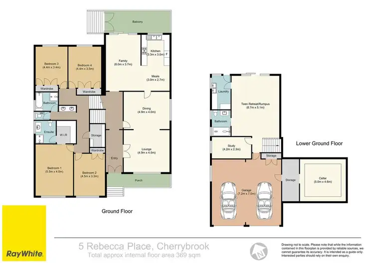 Floorplan of Homely house listing, 5 Rebecca Place, Cherrybrook NSW 2126