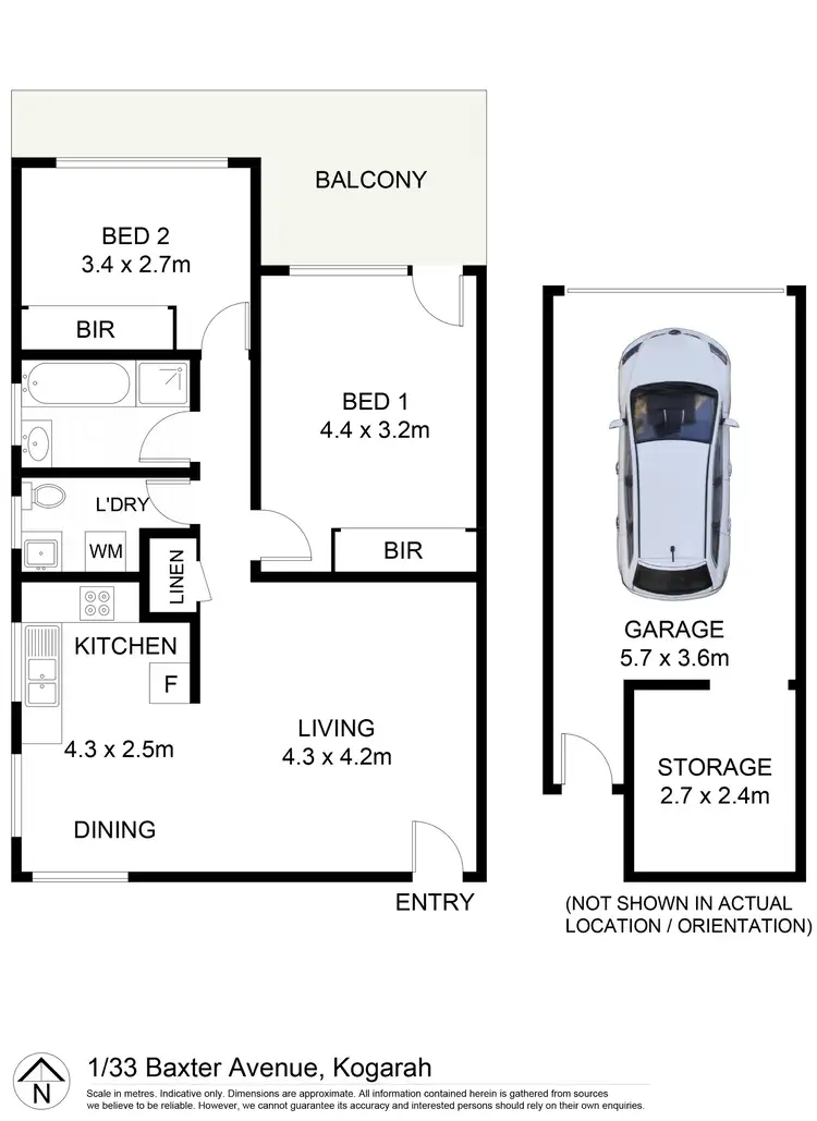 Floorplan of Homely unit listing, 1/33 Baxter Avenue, Kogarah NSW 2217