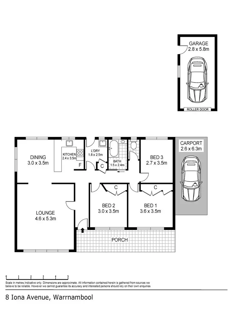 Floorplan of Homely house listing, 8 Iona Avenue, Warrnambool VIC 3280