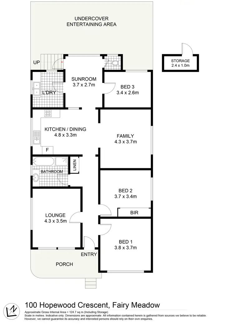 Floorplan of Homely house listing, 100 Hopewood Crescent, Fairy Meadow NSW 2519