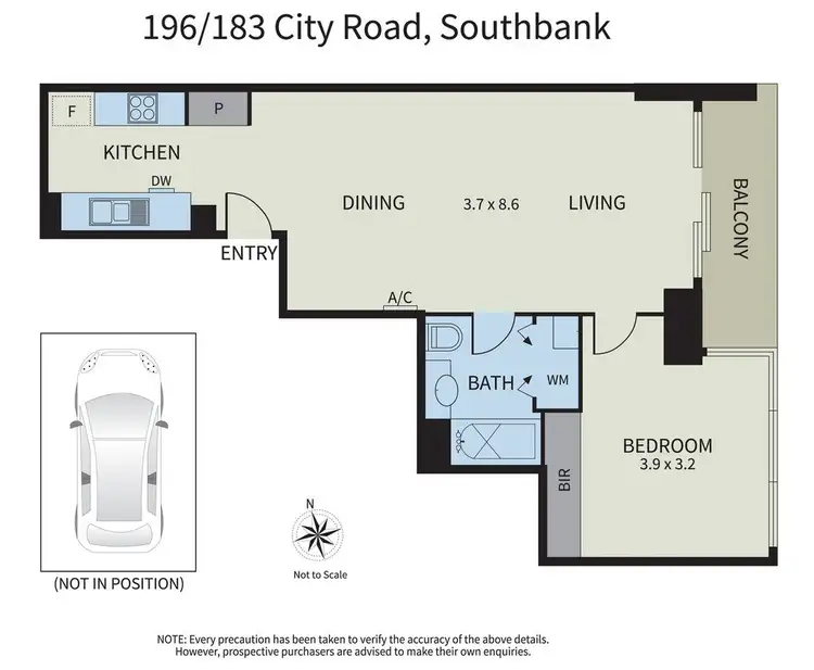 Floorplan of Homely apartment listing, 196/183 City Road, Southbank VIC 3006