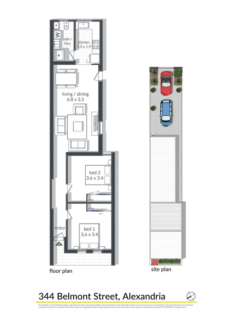 Floorplan of Homely house listing, 344 Belmont Street, Alexandria NSW 2015