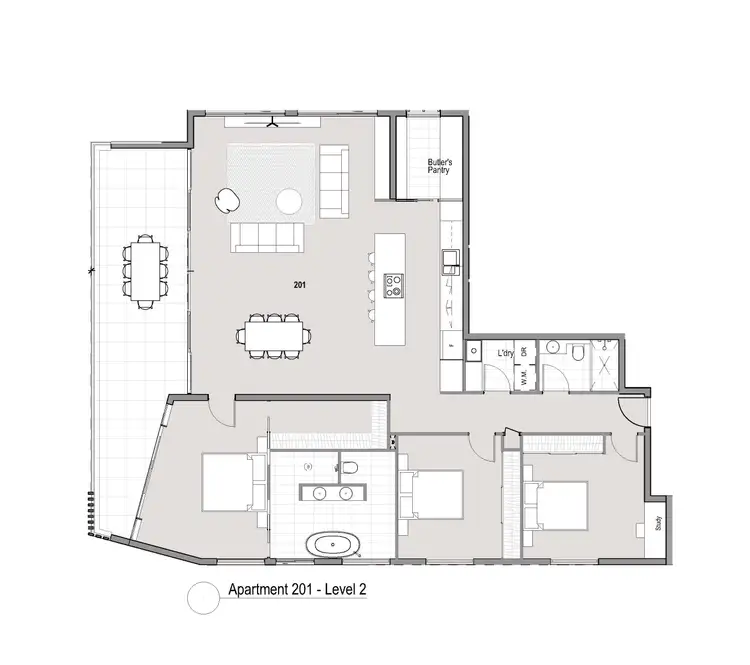 Floorplan of Homely apartment listing, 202/20-22 Victoria Parade, Clayfield QLD 4011