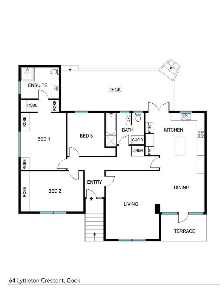 Floorplan of Homely house listing, 64 Lyttleton Crescent, Cook ACT 2614