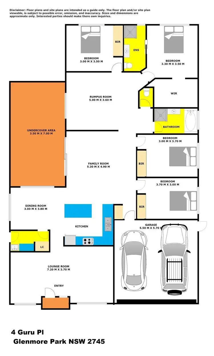 Floorplan of Homely house listing, 4 Guru Place, Glenmore Park NSW 2745
