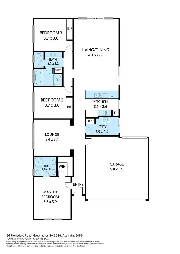 Floorplan of Homely house listing, 56 Floriedale Road, Greenacres SA 5086