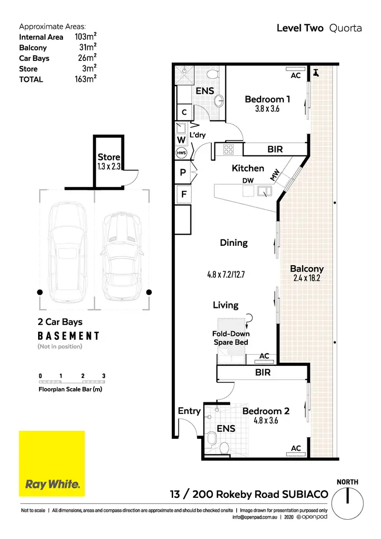 Floorplan of Homely apartment listing, 13/200 Rokeby Road, Subiaco WA 6008