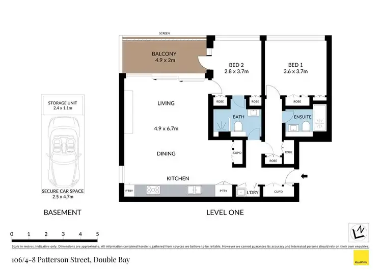 Floorplan of Homely apartment listing, 106/4-8 Patterson Street, Double Bay NSW 2028