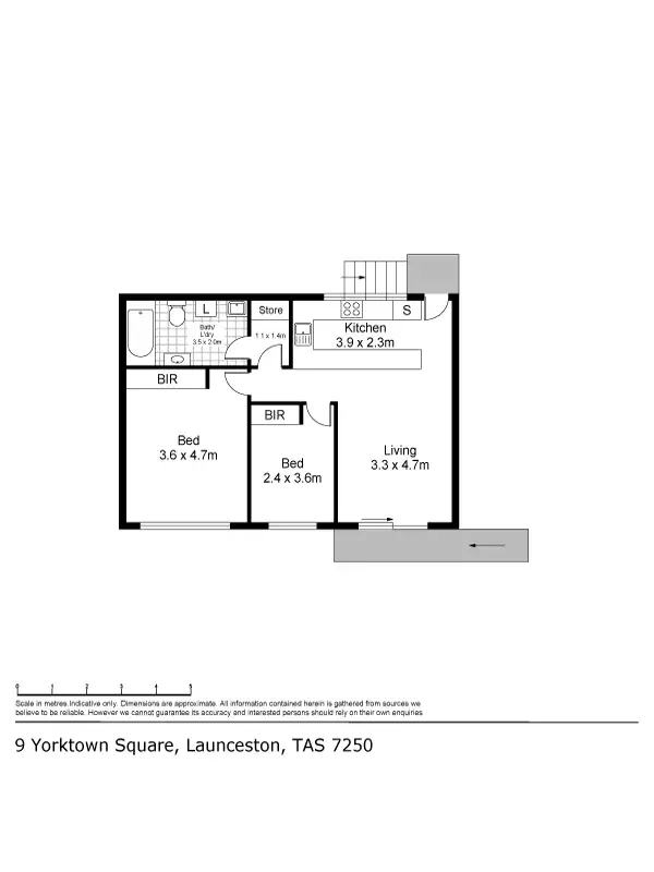 Floorplan of Homely unit listing, 9 Yorktown Square, Launceston TAS 7250