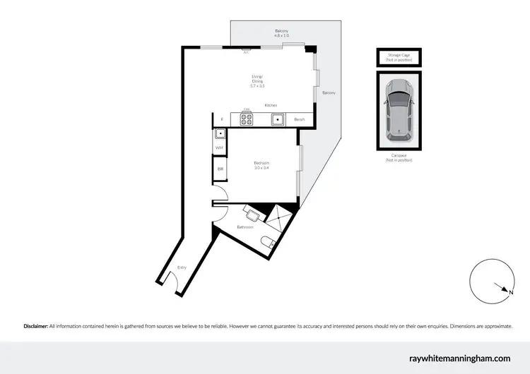 Floorplan of Homely apartment listing, 410/233 Maroondah Highway, Ringwood VIC 3134