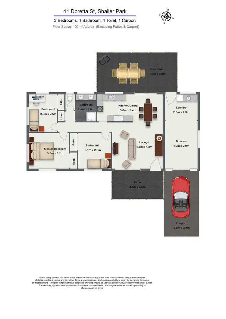 Floorplan of Homely house listing, 41 Doretta Street, Shailer Park QLD 4128
